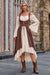 Wenrine Womens Brown 2-Piece Renaissance Dress