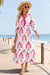 Wenrine Womens White Boho Floral Flowy Dresses