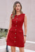 Wenrine Womens Burgundy Blazer Slim Fit Formal Elegant Work Dress