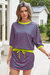 Wenrine Womens Rose Red Striped 2 Piece Sweatshirt Drawstring Skirts