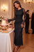 Wenrine Womens Black Ruffle Maxi Dress