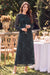 Wenrine Womens Black Jacquard Ruched Dresses