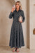 Wenrine Womens Black Long Sleeve Maxi Dress