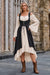 Wenrine Womens Black 2-Piece Renaissance Dress