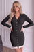 Wenrine Womens Black Button Down Mini Dress