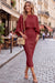 Wenrine Womens Burgundy 2 Piece Outfits