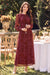 Wenrine Womens Burgundy Jacquard Ruched Dresses