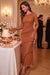 Wenrine Womens Caramel Ruffle Maxi Dress
