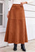 Wenrine Womens Caramel Faux Suede Maxi Skirt