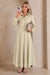 Wenrine Womens Khaki Long Sleeve Maxi Dress
