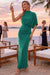 Wenrine Womens Dark Green Bodycon Maxi Dress
