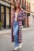 Wenrine Womens Burgundy Long Cardigan Sweater Dress