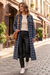 Wenrine Womens Navy Flannel Plaid Shirt Dress