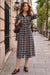 Wenrine Womens Blue Flannel Plaid Shirt Dress