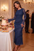 Wenrine Womens Navy Ruffle Maxi Dress