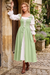 Wenrine Womens Light Green 2 Piece Lace Up Dress