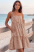 Wenrine Womens Red Summer Striped Mini Dress