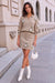 Wenrine Womens Khaki Floral 2 Piece Outfits