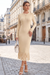 Wenrine Womens Apricot Tassel Hem Midi Dress