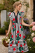 Wenrine Womens Black Summer Cap Sleeve Floral Midi Dresses