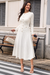 Wenrine Womens White Textured A Line Dresses