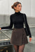 Wenrine Womens Brown Polka Dot Skort Skirt