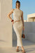 Wenrine Womens Apricot 2 Piece Outfits Sleeveless