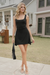 Wenrine Womens Black Athletic Sleeveless Mini Dress