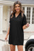 Wenrine Womens Black Swimsuit Coverup Shirt Dress