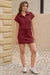 Wenrine Womens Burgundy 2 Piece Lounge Set