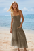 Wenrine Womens Khaki Summer Beach Dresses