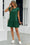 Wenrine Womens Dark Green Ruffle Hem Mini T Shirt Dress