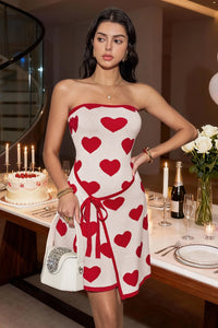 Wenrine Womens White Sexy Knit Tube Top Dresses