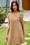 Wenrine Women's Brown Crewneck Loose Fit T-Shirt Dress