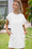 Wenrine Women's White Crewneck Loose Fit T-Shirt Dress