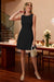 Wenrine Womens Black Sleeveless Mini Dress