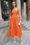 Wenrine Womens Orange Polka Dot Smocked Maxi Dresses