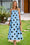 Wenrine Womens Sky Blue Polka Dot Spaghetti Strap Smocked Maxi Dress