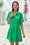 Wenrine Women's Green Flowy Button Down Shirt Dress