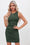 Wenrine Army Green Sleeveless Ruched Tank Mini Dress