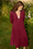 Wenrine Burgundy Button Down Collared Maxi Dress