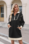 Wenrine Womens Black Sweatshirt Dresses