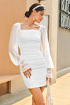 Wenrine Womens White Bodycon Mini Dresses