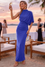 Wenrine Womens Royal Blue Bodycon Maxi Dress