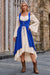 Wenrine Womens Royal Blue 2-Piece Renaissance Dress