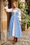 Wenrine Womens Blue 2 Piece Lace Up Dress