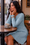 Wenrine Womens Blue Embroidery Ribbed Dresses