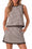 Wenrine Womens Brown Gingham Tank Skirt Set