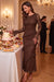 Wenrine Womens Brown Ruffle Maxi Dress
