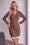 Wenrine Womens Brown Button Down Mini Dress